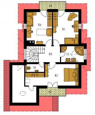 Grundriss des Obergeschosses - PREMIUM 219